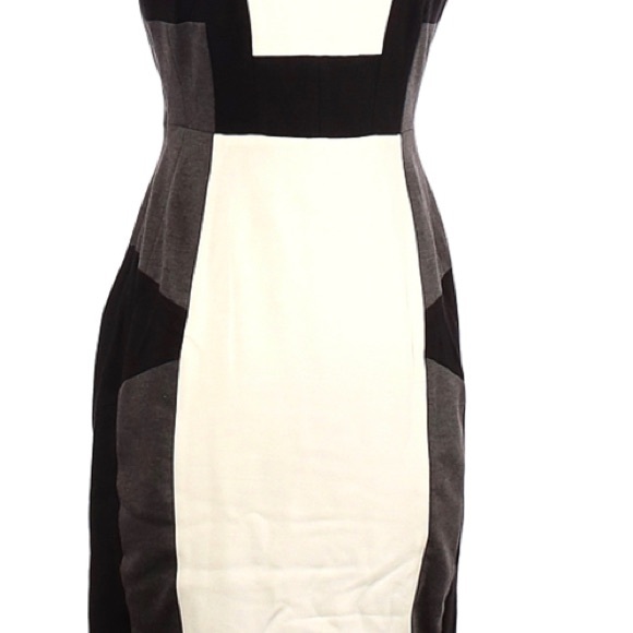 Maggy London Black Ivory & Gray Bodycon Cocktail Dress - Size 6 - Picture 5 of 5